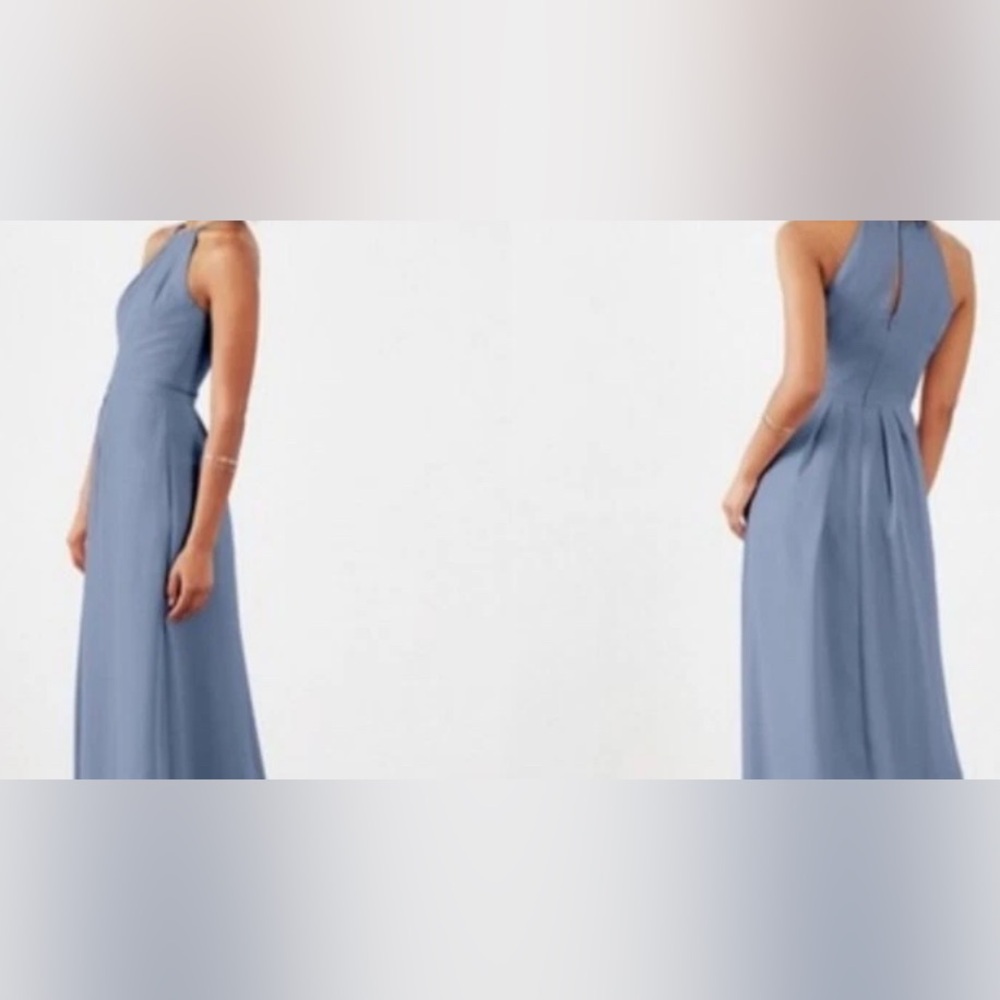 Elegant Blue Sleeveless Dress